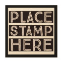 Place Stamp Here Postmodern Poster - Bl/Wh Stripes