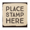 Place Stamp Here Postmodern Poster - White/Black