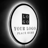 Place Your Logo Here Business Professional Company LED Sign (Angle)
