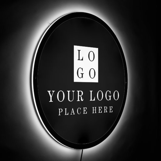 Place Your Logo Here Business Professional Company LED Sign (Angle)
