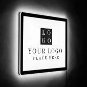 Place Your Logo Here Business Professional Company LED Sign (Angle)