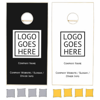 Place Your Logo Here Personalized Cornhole Set