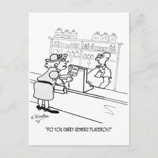 Placebo Cartoon 2861 Postcard