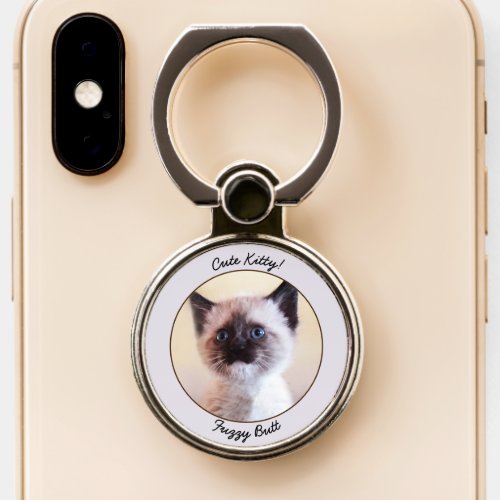 Placeholder Kitty Add Your Cute Custom Photo  Phone Ring Stand