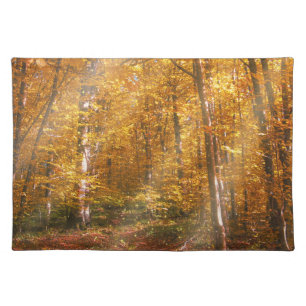 Placemat Autumn forest Gold Rays