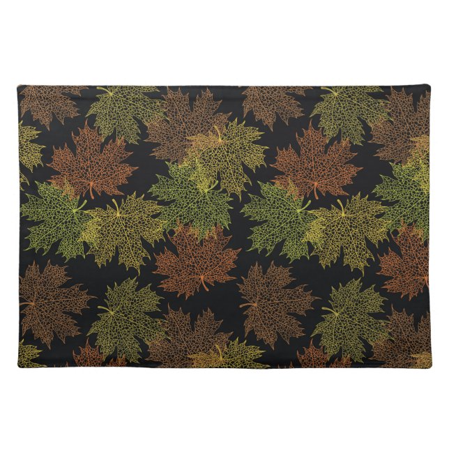 Placemat-Autumn Leaves Cloth Placemat (Front)