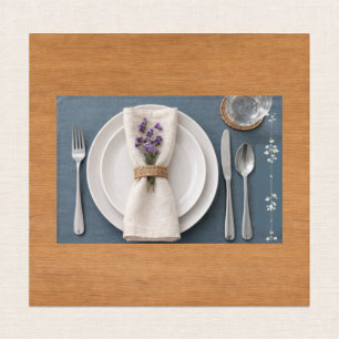 Placemat Blue Farmhouse Botanical Vine