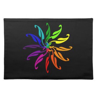Placemat - Color Wheel abstract (black)