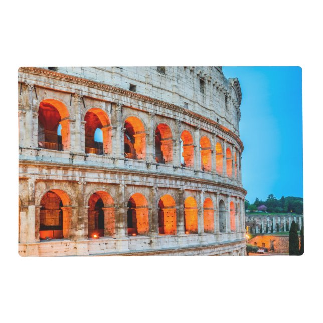 Placemat Colosseum Rome Italy (Back)