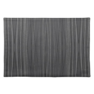 Placemat Dark Charcoal Flowing Lines Modern