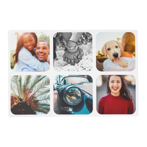 Placemat Double Sided 12 Photo Rounded Template