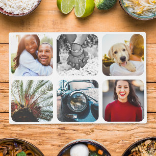 Placemat Double Sided 12 Photo Rounded Template
