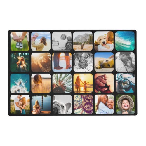 Placemat Double Sided 24 Photo Rounded Template