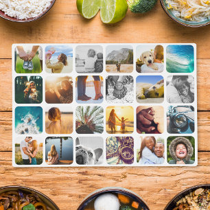 Placemat Double Sided 24 Photo Rounded Template