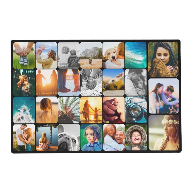 Placemat Double Sided 27 Photo Rounded Template (Back)