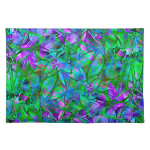 Placemat Floral Abstract Stained Glass
