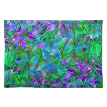 Placemat Floral Abstract Stained Glass by Medusa81 at Zazzle