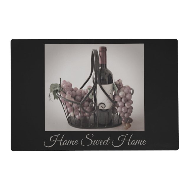 Placemat Laminated Wine and Grapes HSH  (Front)