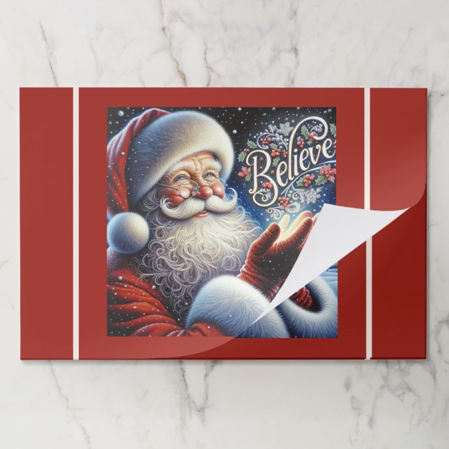 Placemat Large Sheets Christmas Santa Claus (Folded)
