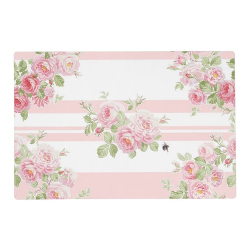 Placemat May Day Summer Roses peony