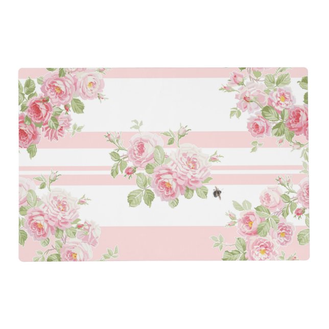 Placemat May Day Summer Roses peony (Front)