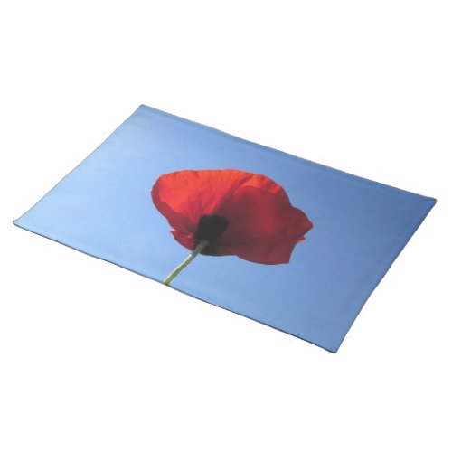Placemat _ Memorial Day Red Poppy Blue Sky