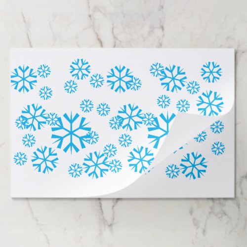 Placemat Pad _  Falling Snow Flakes