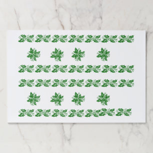 Placemat pad - Green Holly Leaves