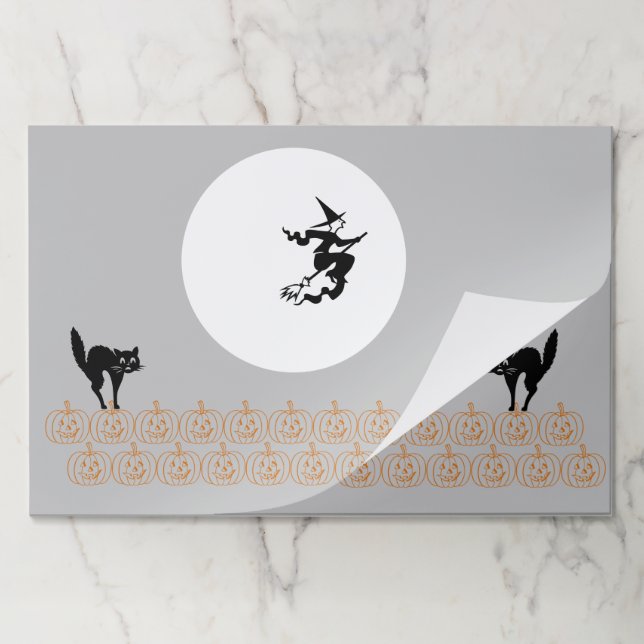 Placemat Pad - Halloween Scene (Folded)