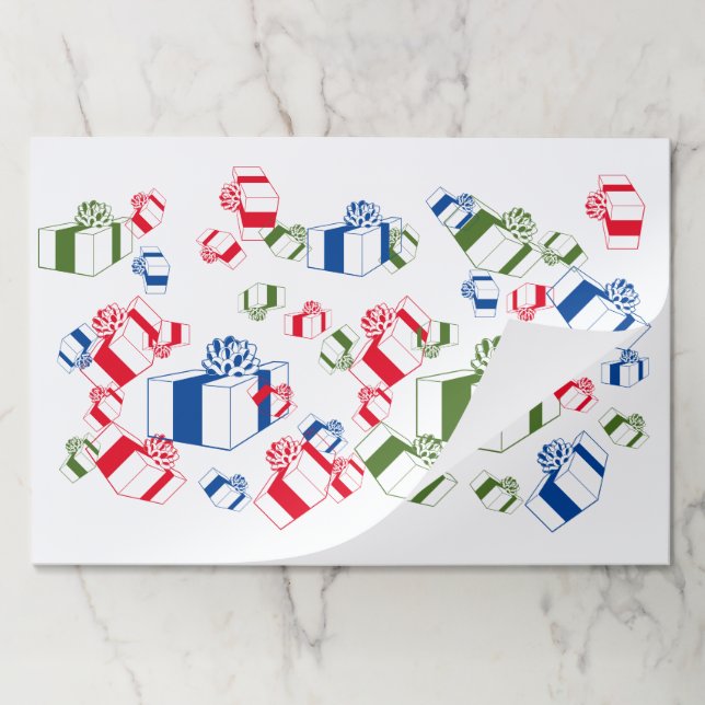 Placemat pad -  Jumbled Presents (Folded)