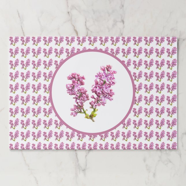Placemat pad - Lilac Blossoms (Front)