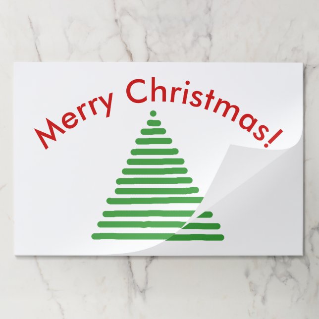 Placemat Pad - Merry Christmas Tree (Folded)