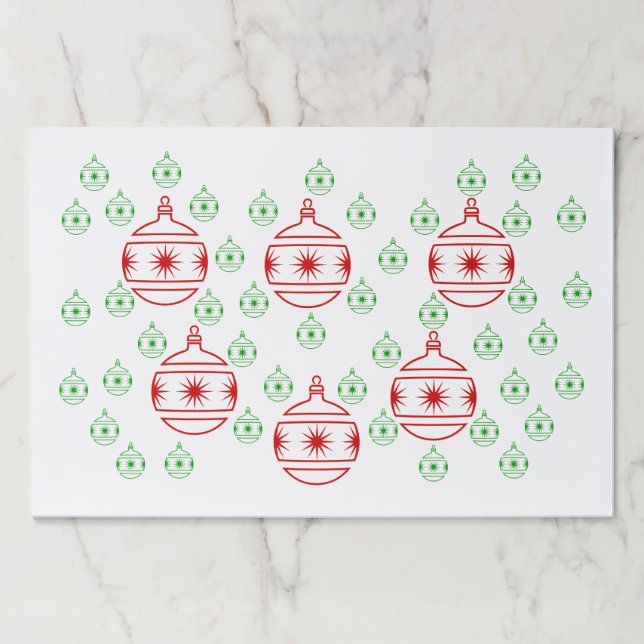 Placemat pad -  Round Tree Ornaments (Front)