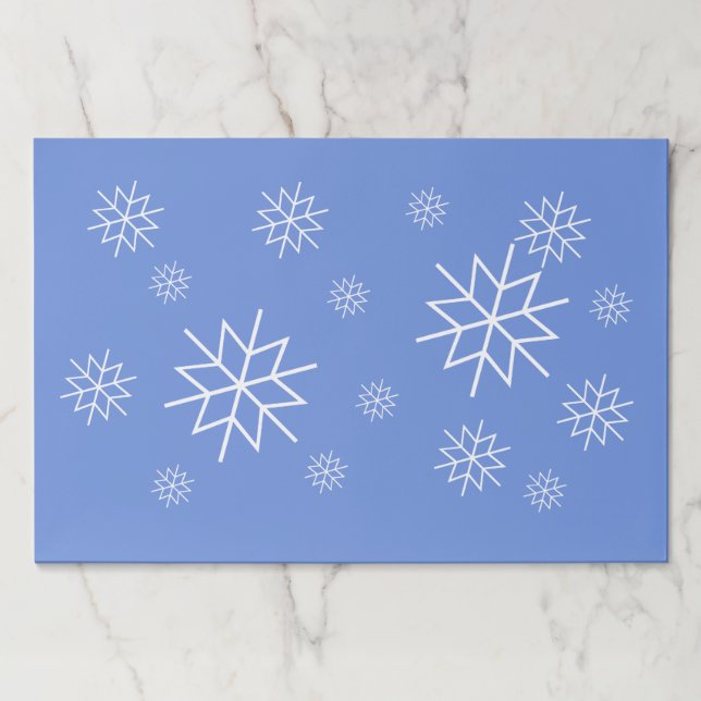 Placemat pad -  Snowflakes (Front)