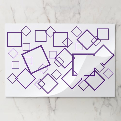 Placemat Pad _  Square Outlines in Purple