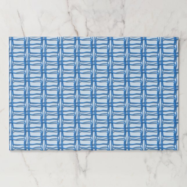 Placemat Pad - Woven Mesh in Blue (Front)