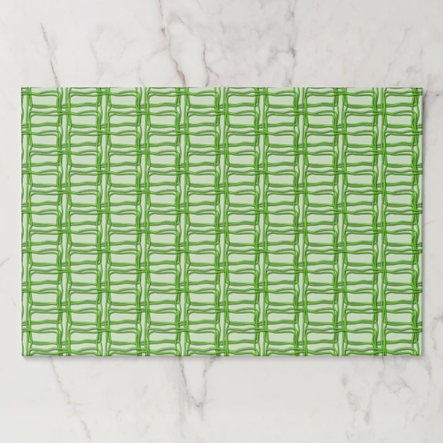 Placemat Pad - Woven Mesh in Green (Front)