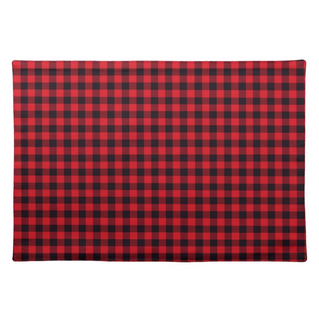 Placemat-Red Buffalo Plaid Cloth Placemat (Front)