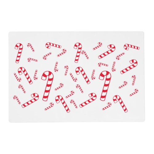 Placemat _  Red Candy Canes