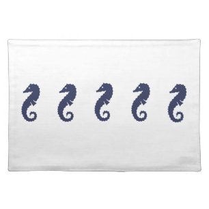 Placemat - Sea Horses (Navy Blue)