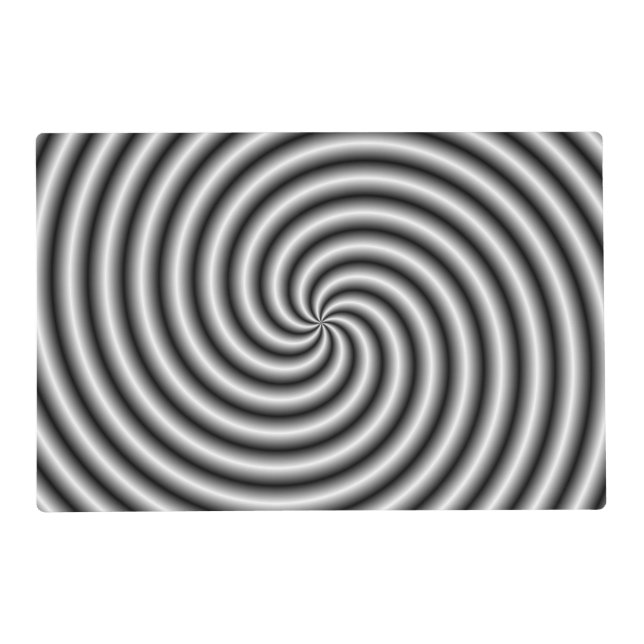 Placemat   The Swirl in Black and White (Front)