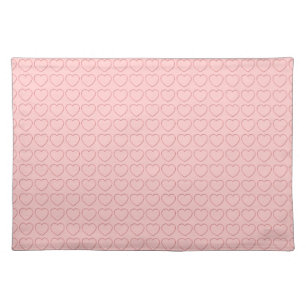 Placemat - Wire Framed Hearts on Pink
