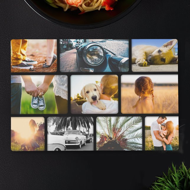Placemat Your 10 Photo Collage Black (Creator Uploaded)