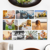 Placemat Your 10 Photo Collage White