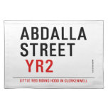 Abdalla  street   Placemats
