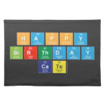 Happy
 Birthday
 Cate  Placemats