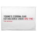 YOUNG'S CORONA BAR established 2020  Placemats