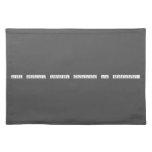 Pink fluffy unicorns dancing on rainbows.  Placemats