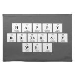 Happy
 Birthday
 Wei  Placemats