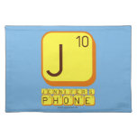 J
 JENNIFER'S
 PHONE  Placemats